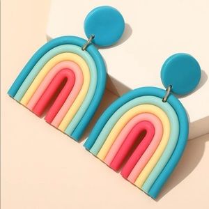 Rainbow Earrings | Colorful Pastel Rainbow‎ Earrings